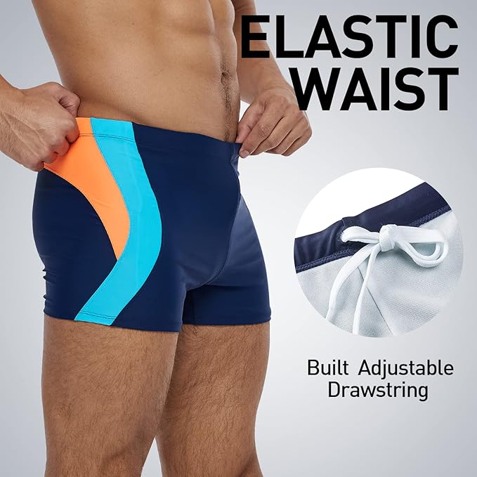 Badeboxer Olaf Blau/Orange