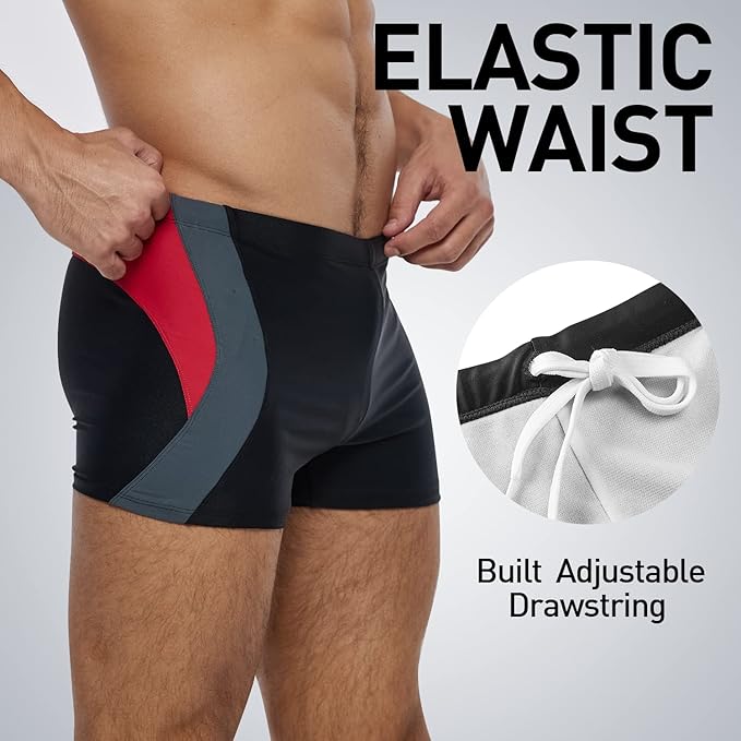 Badeboxer Olaf Schwarz/Rot