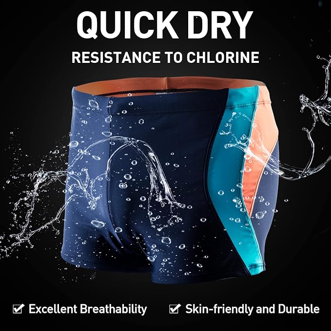 Badeboxer Olaf Blau/Orange