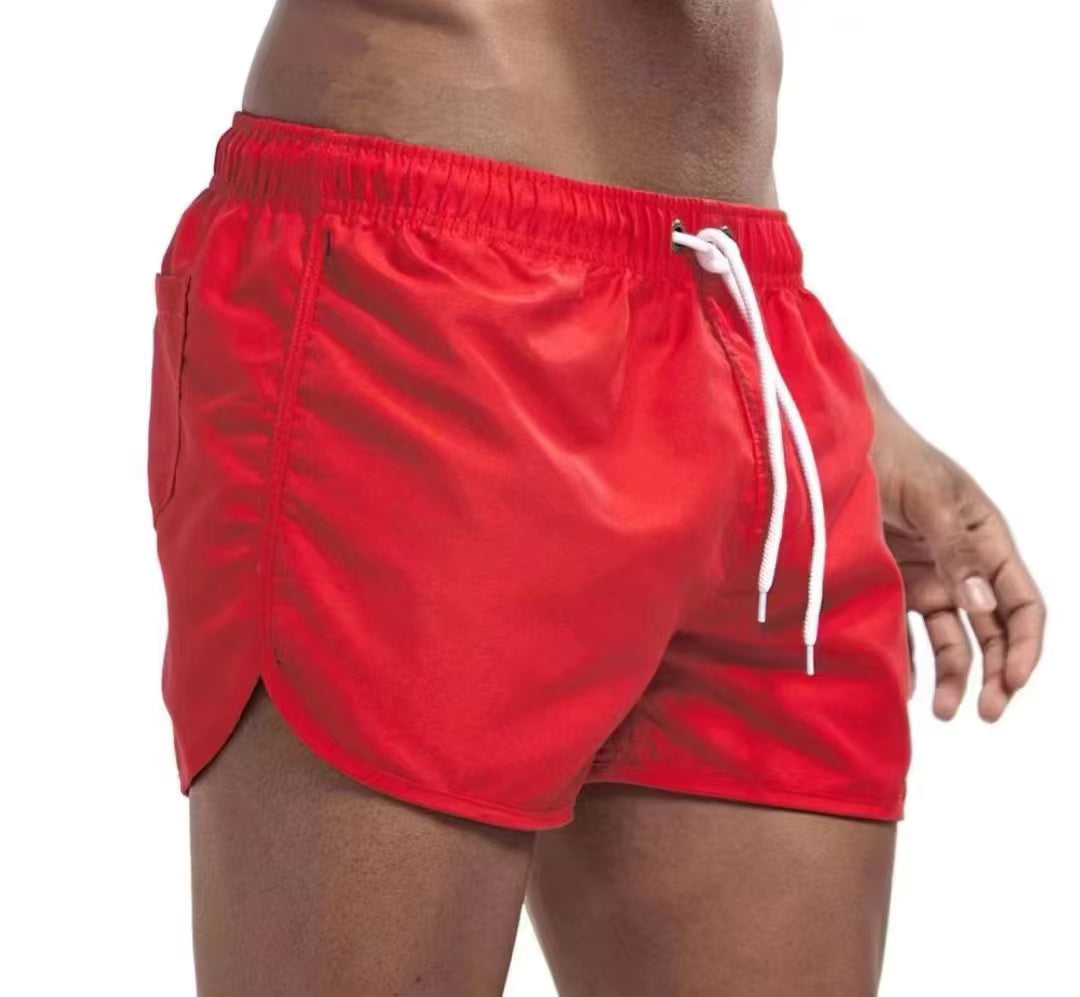 Riviera Retro Badehose, Heißes Korallenrot
