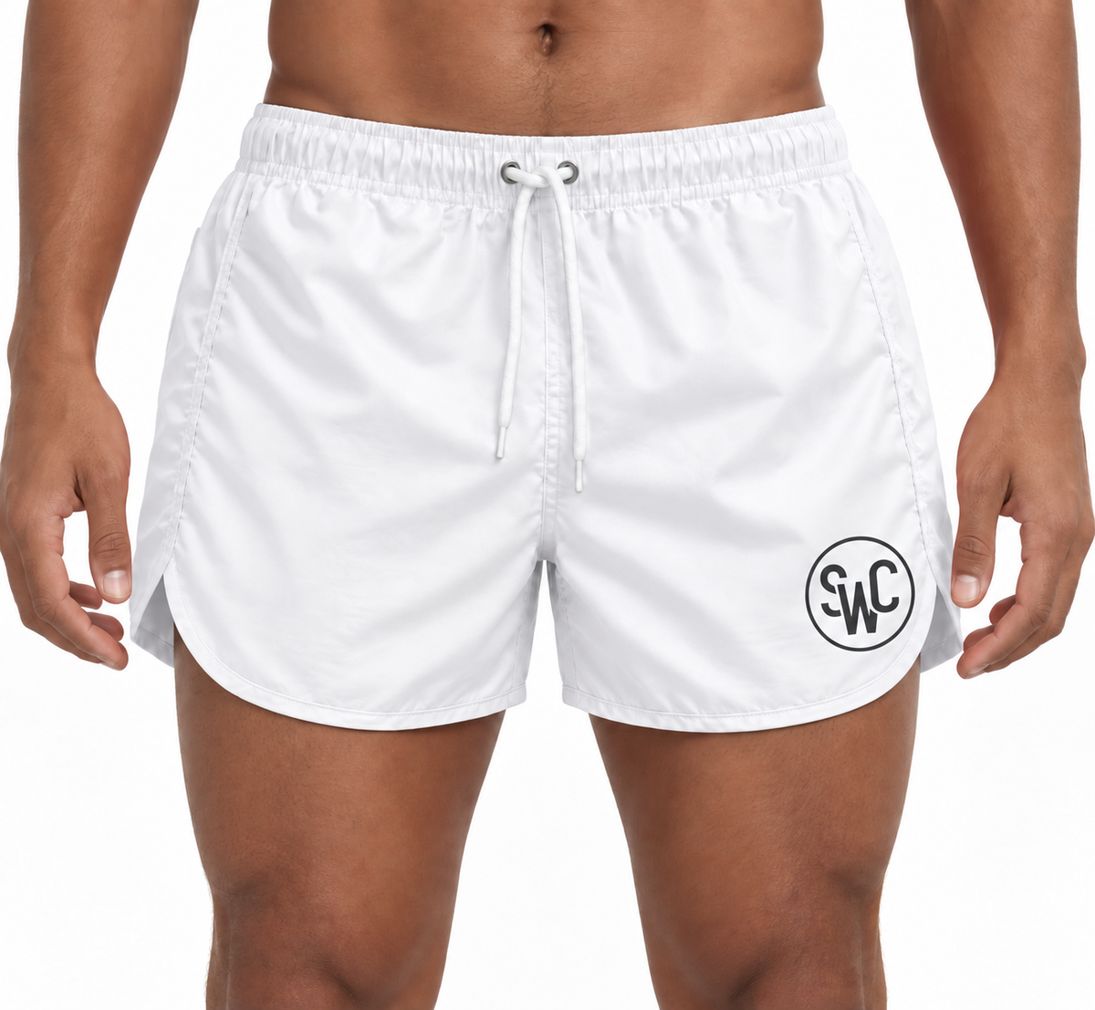 Riviera Retro Badehose, Kühles Weiß