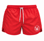 Riviera Retro Badehose, Heißes Korallenrot