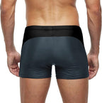 Badeboxer Olaf Grau/Blau