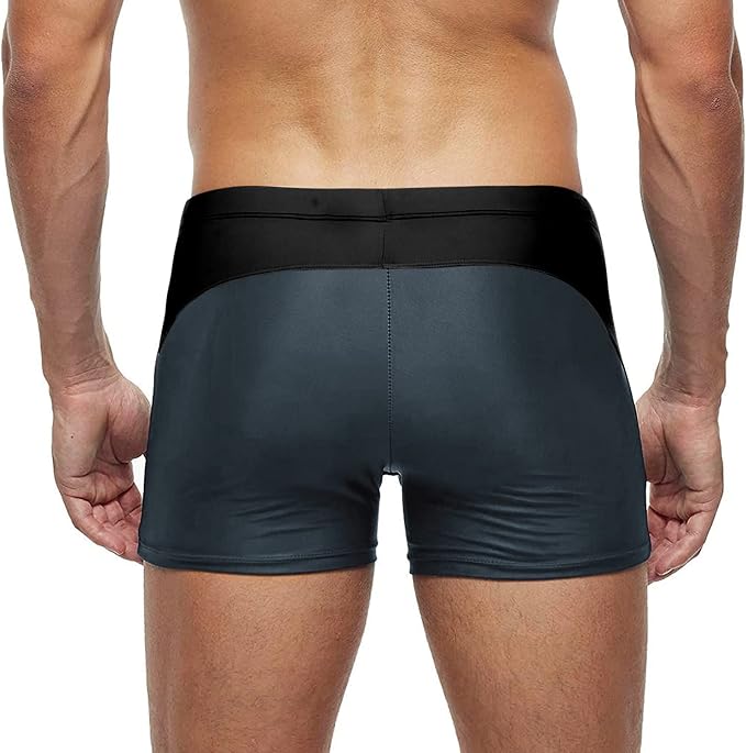 Badeboxer Olaf Grau/Blau