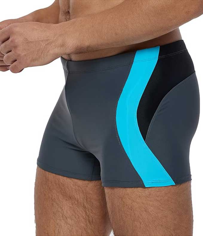 Badeboxer Olaf Grau/Blau