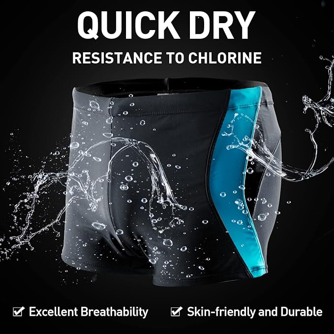 Badeboxer Olaf Grau/Blau