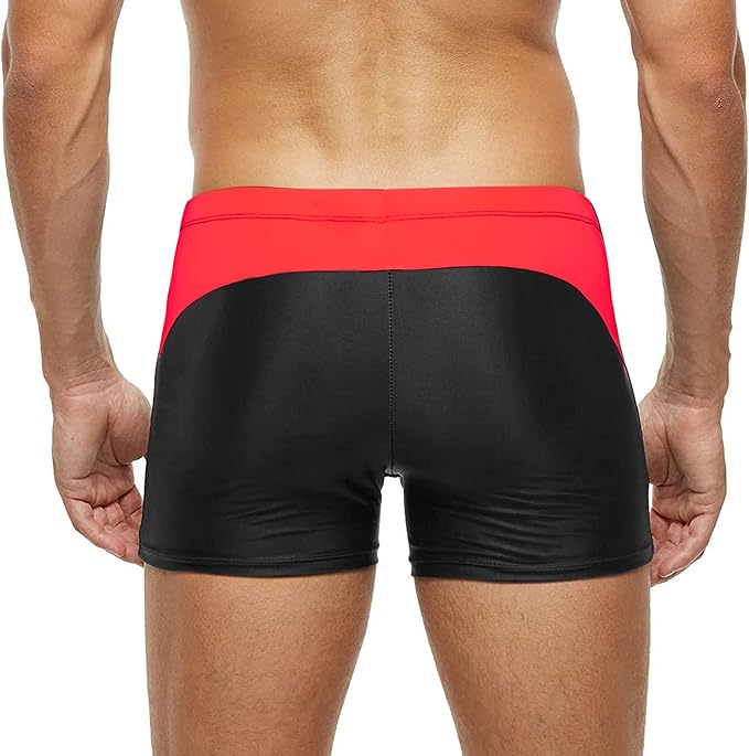 Badeboxer Olaf Schwarz/Rot