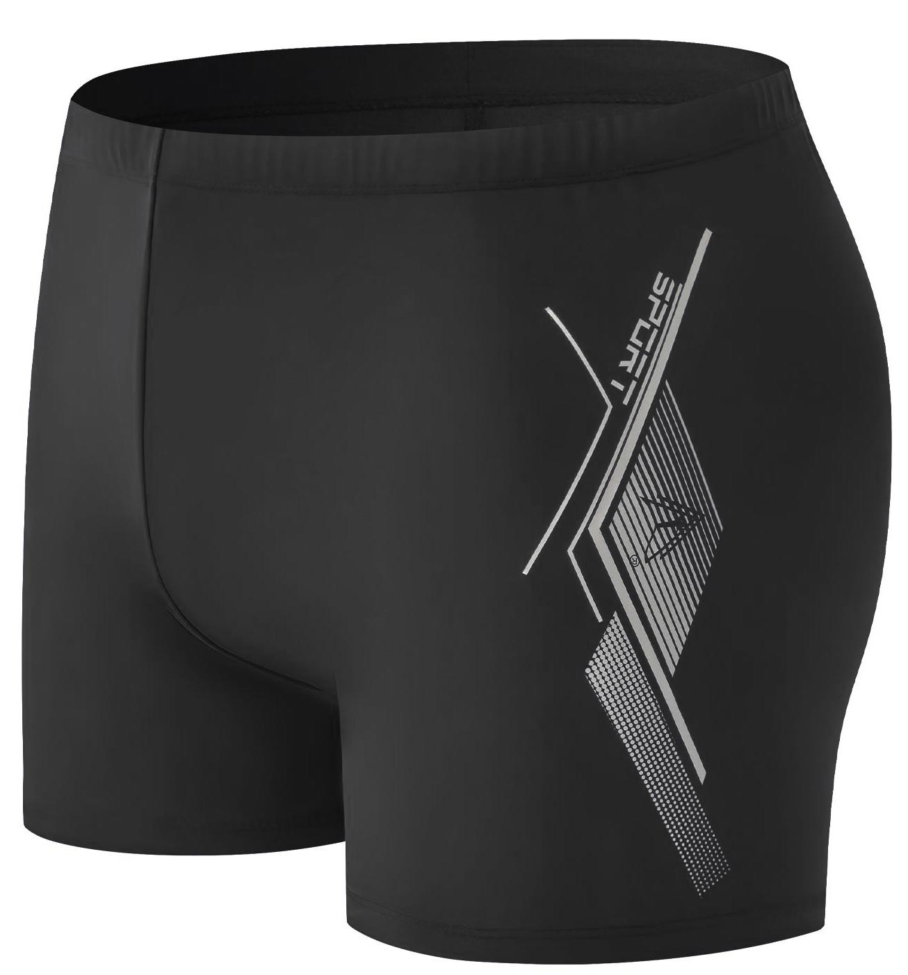 Venice Badeboxer Schwarz/Grau
